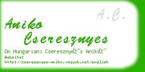 aniko cseresznyes business card